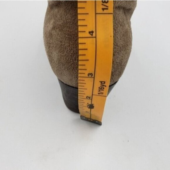Aquatalia Tan Suede Ankle Boots Size 6.5 Side Zip Neutral - Picture 15 of 16